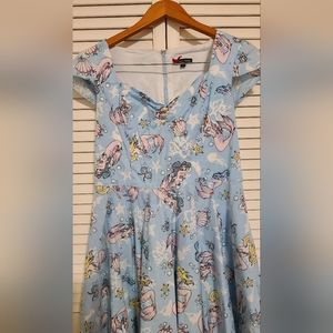Retro Mermaid Print Dress